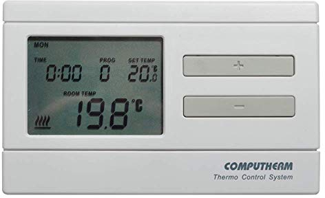 COMPUTHERM Q7 programmierbarer, digitaler Thermostat, Wand-Thermostat für Heizung, Klimaanlagen & Fußbodenheizung, Raum-Temperaturregler & -Messer, mit 6 Programmen pro Tag