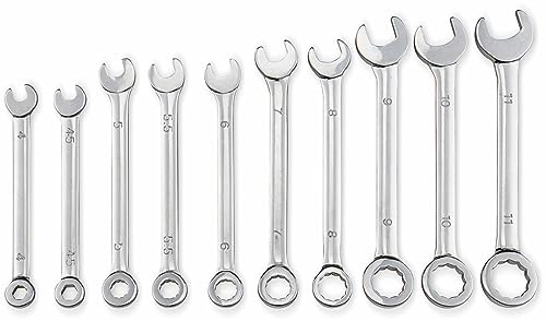 Donau Elektronik 940 Mini-Ringschlüssel-Set, Mehrfarbig, 10 Stück