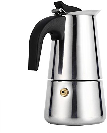 Stainless Steel Italian Espresso Coffee MakerStovetop Espreeso Machine and Moka Pot, Espreeso Machine and Moka Pot for Gas or Electric Ceramic Stovetop(300ml) Coffee Cups