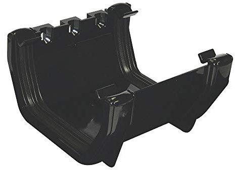 FloPlast - Square Line Gutter Union Bracket 114mm Black