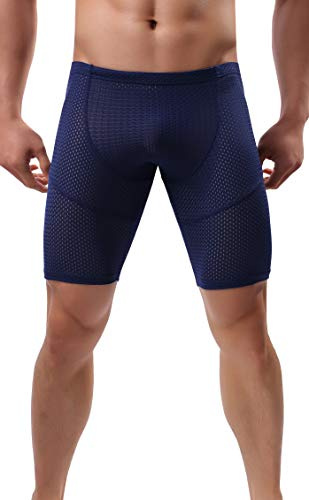 Linemoon Mens Yoga Shorts Mesh Booty Gym Athletic Training Running Shorts