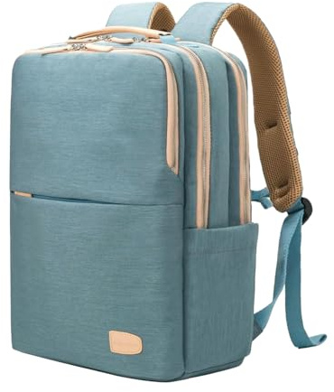 Ryggsäck för män, laptopryggsäck, vattentät skolryggsäck, 15,6 tums laptopryggsäck, dagväska, USB, aqua, Aqua, M, Vardagsryggsäckar