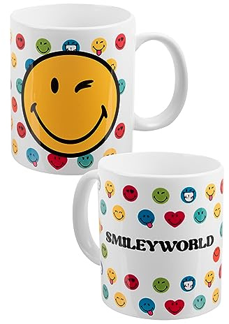 Smileyworld kopp för barn – barnkopp porslin barnkopp färgglad 320 ml
