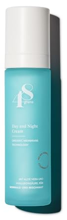48grams Day and Night Feuchtigkeitscreme mit Mikro-Hyaluron - vegane Gesichtscreme für Tag & Nacht - Gesichtspflege Tagescreme & Nachtcreme mit Anti-Aging Effekt - Für trockene & reife Haut