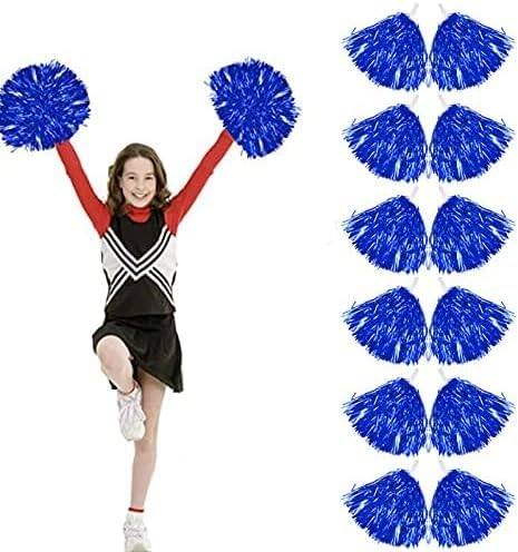 FGen 12 Cheerleading Pompons für Mädchen, Cheerleading, Pompons, mehrfarbig, Pompons für Mädchen, Cheer, Leader, für Sport-Spiele, Bühnenauftritte