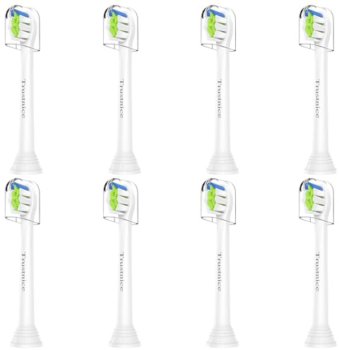 Trustnice Mini Aufsätze Ersatzbürsten für Philips Sonicare Bürstenköpfe – Kompatibel mit Philips Sonicare Elektrische Zahnbürste Snap-on-Bürstenmodell, 8er Pack