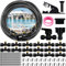 Purpledi 78PCS Kit Nebulizador Terraza, 15M Sistema Nebulización Sistema Riego Automático con 16 Boquilla de Nebulizadora de Latón+ 16 Conector de Boquilla Tobera T, para Giardino, Sombrillas