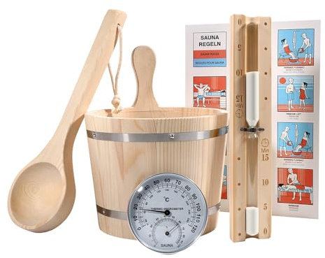 Home Deluxe Accessoire de sauna en bois SAVA - Naturel - Accessoire de qualité supérieure pour sauna et bien-être