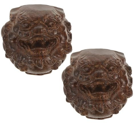 TOYANDONA 2 Bolas de Masaje de Madera Portátiles para Manos Pequeñas Textura Suave, Ideales para Personas Mayores y Relajación Diaria