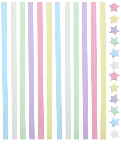 DEARMAMY 540 pezzi Strisce Carta Origami Stelle Gradiente Doppia Faccia per Decorazioni Fai da Te Carta Giapponese per Regali Biglietti e Attività Creative Familiari