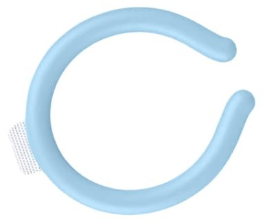 Fdit Tubo de Enfriamiento del Cuello Enfriamiento Rápido Cómodo Anillo de Hielo para Deportes Al Aire Libre, Imprescindible para el Verano para Caminar, Viajar, Acampar, PVC, 1 Pieza (BLUE)