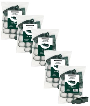 AGRI-CULTURA® | Tendifilo in Metallo Plastificato Verde – Set da 10 Pezzi | Ideale per Recinzioni, Stendibiancheria, Pali da Giardino | Prodotto in Italia.