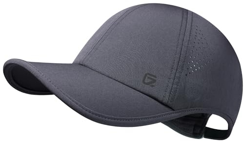 GADIEMKENSD 2.0 Gorra de Running para Hombre y Mujer en Material Dri?Fit elástico con Malla Transpirable y ventilada – Gorra Fresca de Golf para Senderismo, Tenis, Entrenamiento, Gimnasio, Dark Gray