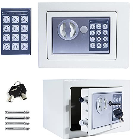 16L digitala hotellskåp Cabisafes i ål (25X35X25Cm) Säkerhetsbox/Vit/4,6L(17X23X17Cm)