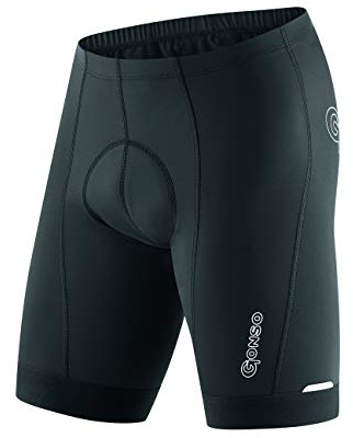 Gonso California, Kurze Herren Fahrradhose, Mit Dry Up Air Sitzpolster, Hohe Bewegungselastizität und Antirutsch-Silikon-Beingummi, Enganliegende Passform, Schwarz, Gr. L