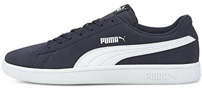PUMA Unisex Puma Smash V2 Sneaker, Peacoat Puma White, 39 EU