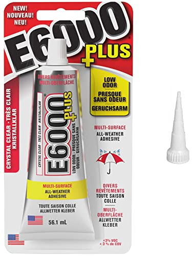 E6000 Plus Bastelkleber und originale schmale Spitze, Kleber für Holz, Schmuck, Glas, Edelsteine, Perlen 56.1ml