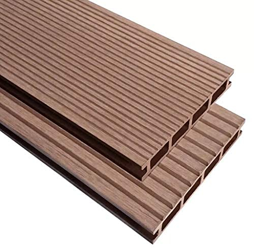 Festnight WPC Terrassendielen mit Zubeh?r Komplett-Set Balkon Boden-Belag rutschfest Witterungsbest?ndig 10 m? 400 x 15 x 2,5 cm Braun