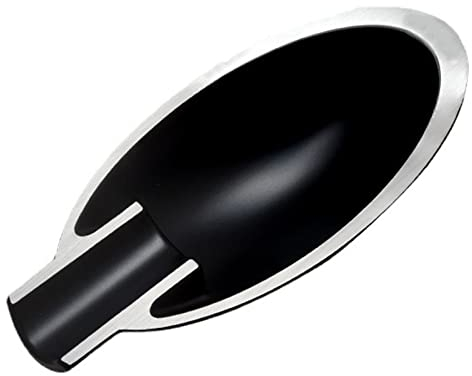 WHYUNM26 Tragbarer Zigarrenaschenbecher Aus Metall, Kreatives Design, Zigarettenzubehör, Ovale Form, Zinklegierung, Aschenbecher, Reiseständer, Hält 1 Zigarre für EIN Cooles Zigarrengeschenk,Black