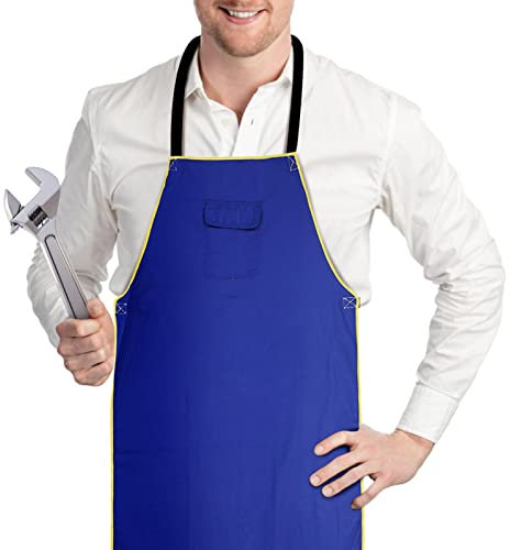 JTLB Tablier Résistant à la Chaleur Ignifuge 34 × 17 × 3 Tablier de Soudage Ignifuge Durable Tablier de Travail de de Soudeur de sécurité Résistant au Feu