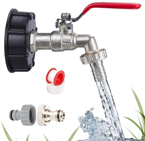 IBC Container Accessori 3/4 Raccordo Cisterna 1000L, IBC Adattatore Rubinetto Giardino, 1000L Cisterna Acqua Rubinetto per Giardino Industria