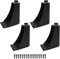 SHUIOG 4 Stück Metall Möbelfüße Schwarz 15cm Tv Lowboard Möbelfüsse, Schrankfüße, DIY Tischbeine für Schrank, TV-Schränke, Schubladen, Nachttisch. (10cm)