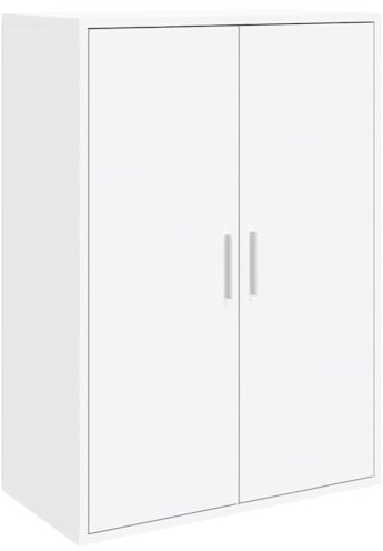 vidaXL Aparador, Alacena Alta con Almacenamiento, Armario Auxiliar de Buffet, Mueble para Salón Cocina Pasillo, Madera de Ingeniería Blanco