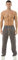 HOEREV Men Casual Strandhosen Leinen Hose- Gr. L (Taille 36-38 zoll), Dunkelgrau