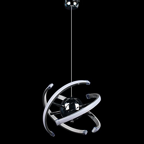 Elinkume Lampada a Sospensione LED Moderno,Lampadario da Soggiorno Palla Regolabili 26W,Sala da Pranzo Lampadario a Soffitto Cromato DIY,Luce Naturale,Lampadario Decorare per Cucina e Camera da Letto