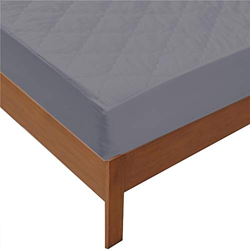 XDKS Wasserdichte Matratzenschoner, Matratzenschoner, kühlend, extra tief, hypoallergener Matratzenschoner, gesteppte Matratze (grau, viereckig, 90 x 190 x 30 cm)