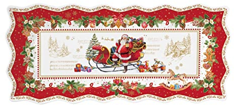 PLAT DE SERVICE 40X18 CM EN PORCELAINE