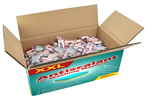 vidaXL Washing Machine Cleaning Tablets - Limescale & Dirt Removal, Odor Neutralizer, Enhances Detergent Efficiency, Fabric Care, 200-Pack