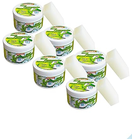 Kraft Putzstein 400 g Dose mit Schwamm Reinigungsstein Universal-Stein (6 Dosen)