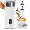 HERILIOS Milk Frother Electric, 4-in-1 Automatic Milk Frother, Milk Frother for Hot and Cold Milk Foam, Coffee Latte Cappuccino, Automatic Shut-Off Milk Container, Non-Stick Coating, White, NB-MF002