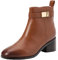 Tommy Hilfiger TH LOGO MID HEEL BOOTIE ( Niedrige Stiefel Damen, Braun (Cognac Brown), 39 EU