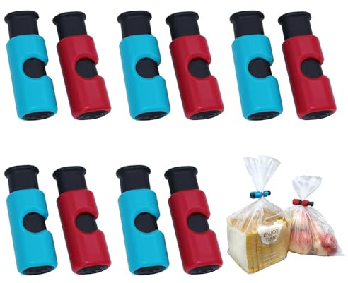 Thgtao 10 Stück Verschlussclips für Beutel, Verschlussklammern für Tüten, Clips für Tüten für Tüten Versiegeln von Lebensmitteln, Küchengadget, tüten Verschluss, Gefrierbeutel Clips