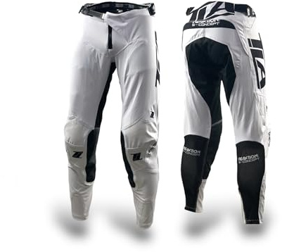 TLA REAKTION S-Concept motorcykelbyxor för cross, enduro, fyrhjuling, stretch, lätt, andningsbar. Upp till storlek 46-6XL för män och kvinnor. Motorcykelkläder, Motocrossdräkt, Enduro, fyrhjuling, Vit