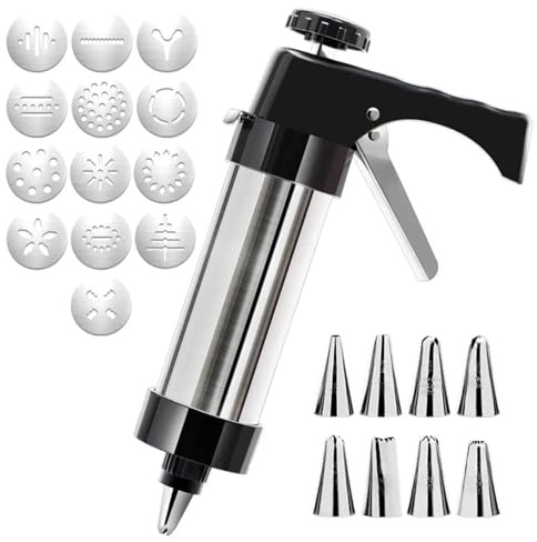 Jeringa Para Pastelería De Acero Inoxidable Stainless Steel Cake Decorating Tools Dessert Decorating Syringe Set Icing Decoration Set DIY Baking Tools Para Tartas, Pasteles