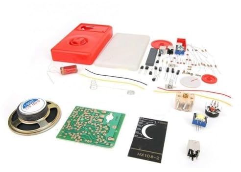 Sujurio 1 kit de 7 tubes AM radio électronique DIY kit d'apprentissage électronique HX108-2 kit DIY sans batterie facile à installer