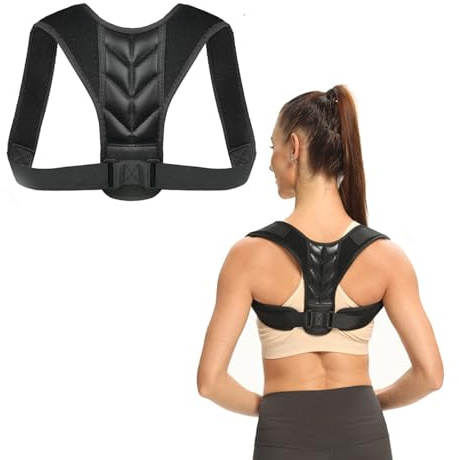 DVONE Correcteur De Posture, 68-91cm Buste Redresseur De Dos Réglable En Matériau Doux Et Respirant Pour Corriger La Posture Et Soulager Les Douleurs Du Dos, Du Cou, De La Nuque Et Des épaules