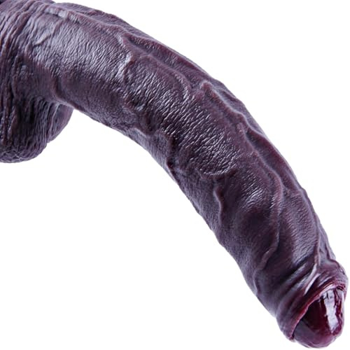 34,5 cm XXL enorme dildo non circonciso, enorme dildo realistico con prepuzio, dildonero spesso in silicone con grande ventosa, dildoextra lungo, dildolargo per utenti esperti