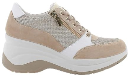 IGI&Co Donna Scarpe 7654122 Sneakers con Lacci e Cerniera Beige 38