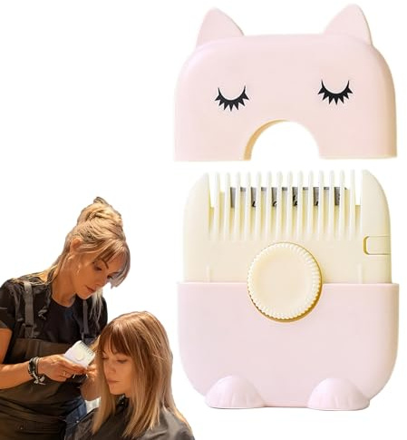 Peigne de rasage pour coupe de cheveux pour femme | Coupe-fourches – Outil de coupe à franges avec extracteur de fourches pour et adultes, à la maison et en déplacement
