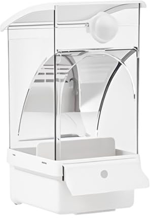 Distributeur de nourriture pour perroquets de grande capacité, amovible, facile à nettoyer, transparent, accessoire de cage pour perroquets avec design amovible