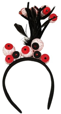 OIXYEY Costume De Sorcière Pour Femme, Bandeau Globe Oculaire Décoration Halloween, Serre-Tête Araignée Halloween, Accessoires Halloween Pour Femmes Pour Fête D'Halloween Enfants Adultes Maquillage