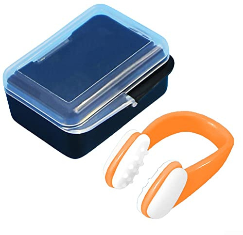 Silicone Nose Clip for Swimmers, Comfortable and Waterproof, Provides Effective For Protection to Prevent Water from Entering Nose During Swimming (Orange)