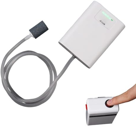 Akvarieluftpump för Fisk Tyst Finbubbla i Resestorlek | Batteridriven Akvarieluftpump för Sportfiskare, Entusiaster, Akvarieägare, Trädgård, Utomhus, Utbildning, Lantbruk, Husbil