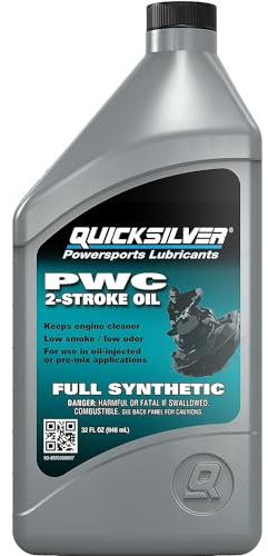Quicksilver 2-Stroke Full Synthetic PWC and Sport Boat Oil, 1 Quart