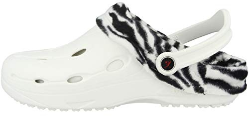 chung shi Unisex Dux Winter Clogs, Weiss/Zebra, 36/37 EU (XS)