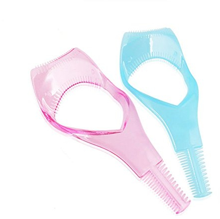 Makeup Eyelash Tool, Mascara Applicator, Mascara Guard, 2pcs 3in1 Eyelash Applicator Tool Eyelash Guard Guide Tool, Eyeliner Baffle Eyelid Shield Silicone for Women Lady Girl